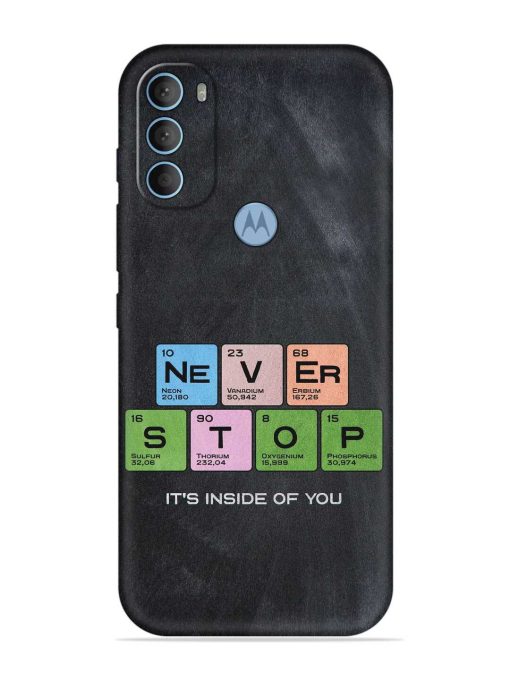 Never Stop It'S Inside Of You Embossed Soft Silicone Case for Motorola Moto G40 Fusion Zapvi