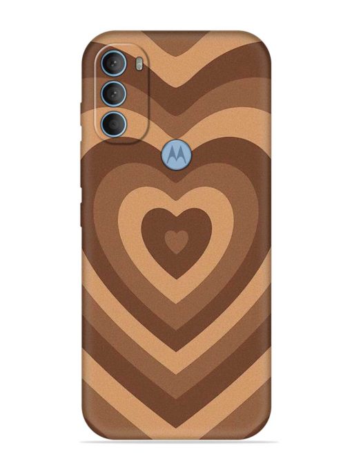 Brown Heart Embossed Soft Silicone Case for Motorola Moto G40 Fusion Zapvi