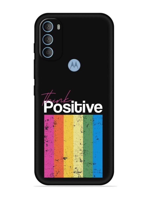 Think Positive Typography Embossed Soft Silicone Case for Motorola Moto G40 Fusion Zapvi