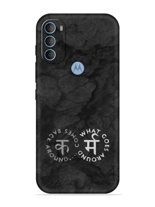 Karma Hindi Word Embossed Soft Silicone Case for Motorola Moto G40 Fusion Zapvi