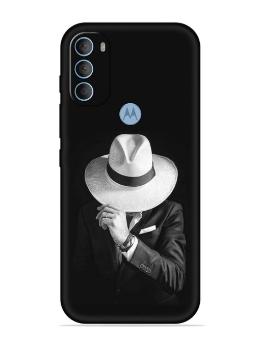 Men Under Hat Embossed Soft Silicone Case for Motorola Moto G40 Fusion