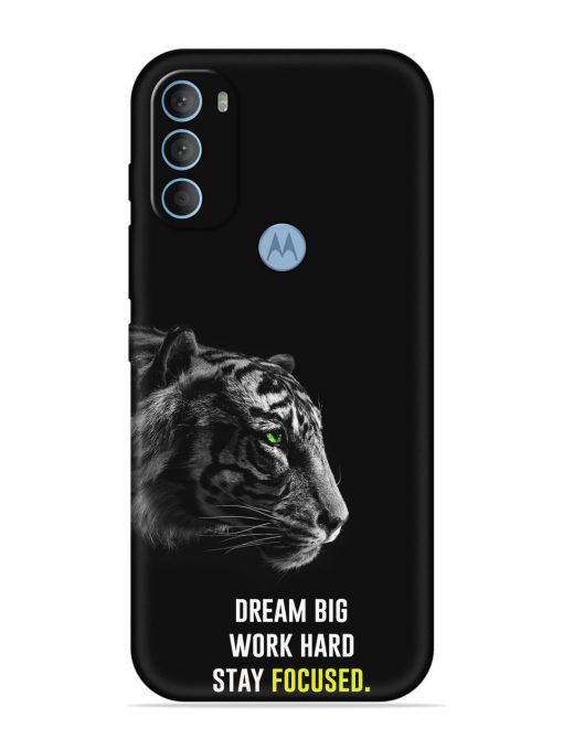 Dream Big Work Hard Embossed Soft Silicone Case for Motorola Moto G40 Fusion