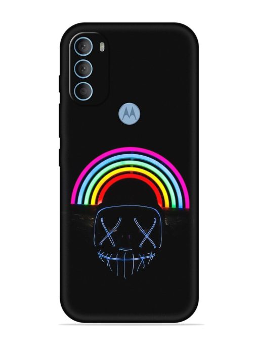 Mask Rainbow Embossed Soft Silicone Case for Motorola Moto G40 Fusion Zapvi