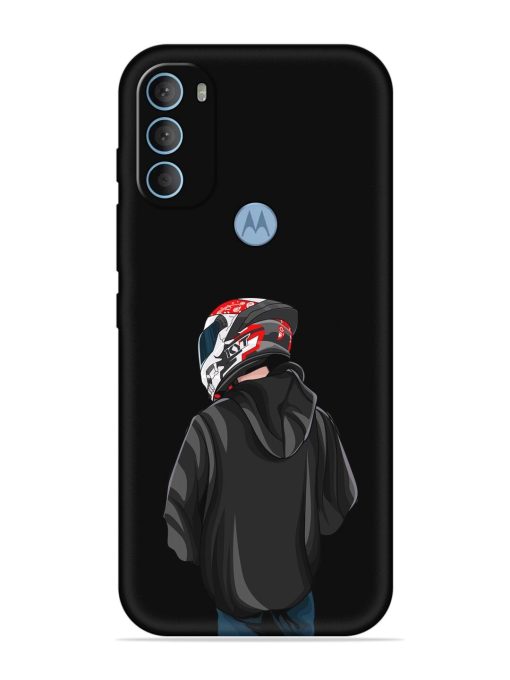 Motorcycle Rider Embossed Soft Silicone Case for Motorola Moto G40 Fusion Zapvi