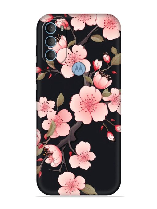 Cherry Blossom Embossed Soft Silicone Case for Motorola Moto G40 Fusion Zapvi