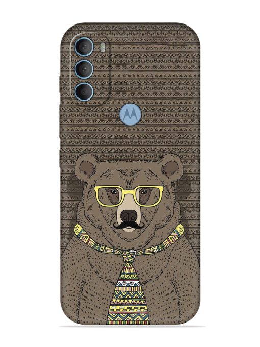 Grizzly Bear Embossed Soft Silicone Case for Motorola Moto G40 Fusion Zapvi