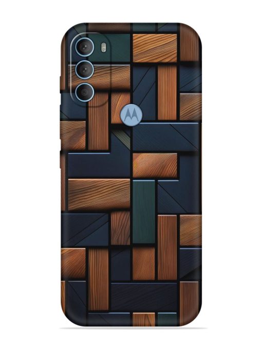 Wooden Background Cubes Embossed Soft Silicone Case for Motorola Moto G40 Fusion Zapvi