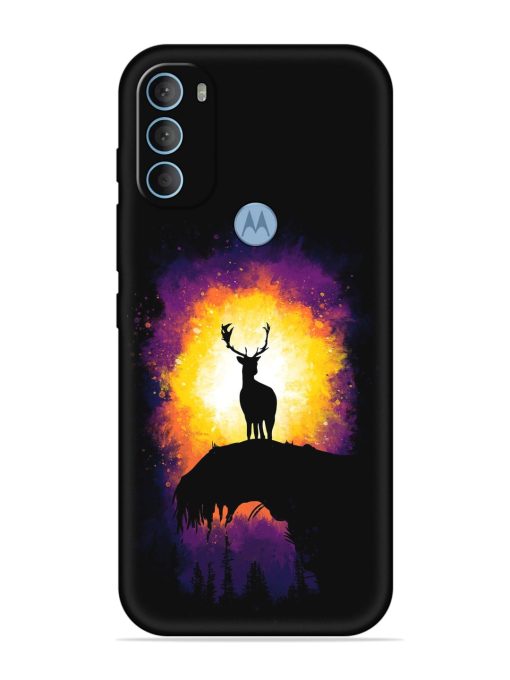 Elk Animal Art Embossed Soft Silicone Case for Motorola Moto G40 Fusion Zapvi