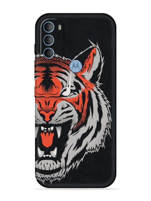 Tiger Aggression Embossed Soft Silicone Case for Motorola Moto G40 Fusion Zapvi