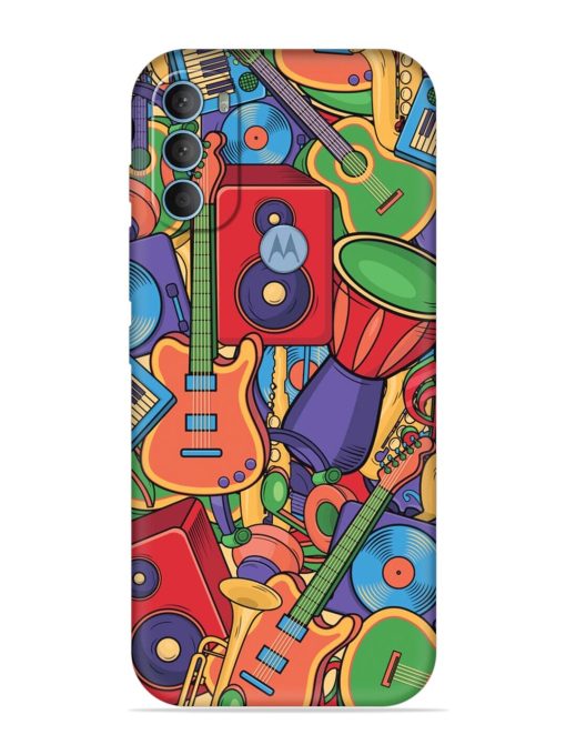 Colorful Music Art Embossed Soft Silicone Case for Motorola Moto G40 Fusion