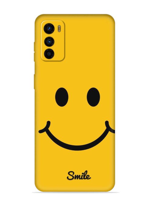 Yellow Smiley Embossed Soft Silicone Case for Motorola Moto G42 Zapvi