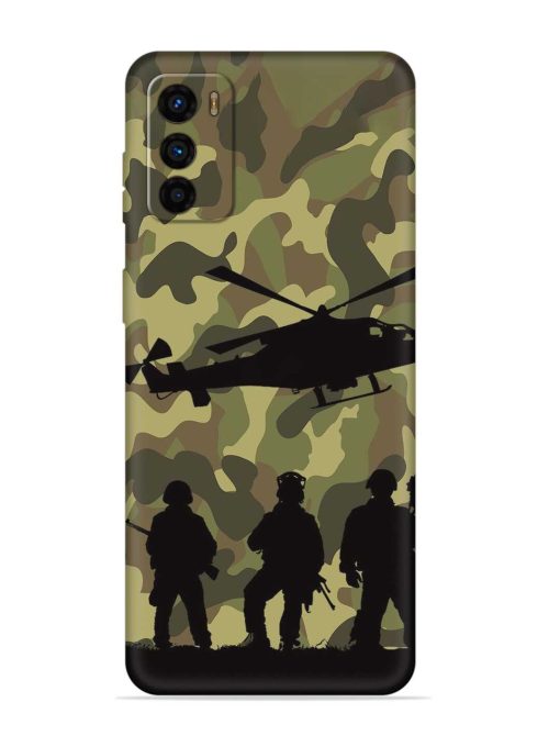 Army Heros Embossed Soft Silicone Case for Motorola Moto G42 Zapvi