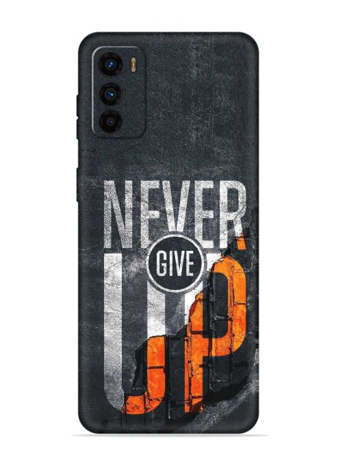 Never Give Up Embossed Soft Silicone Case for Motorola Moto G42 Zapvi