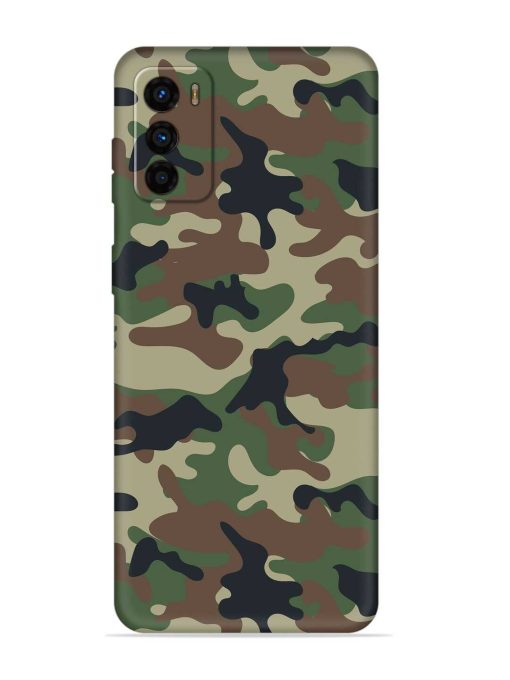 Army Military Camouflage Dark Green Embossed Soft Silicone Case for Motorola Moto G42 Zapvi