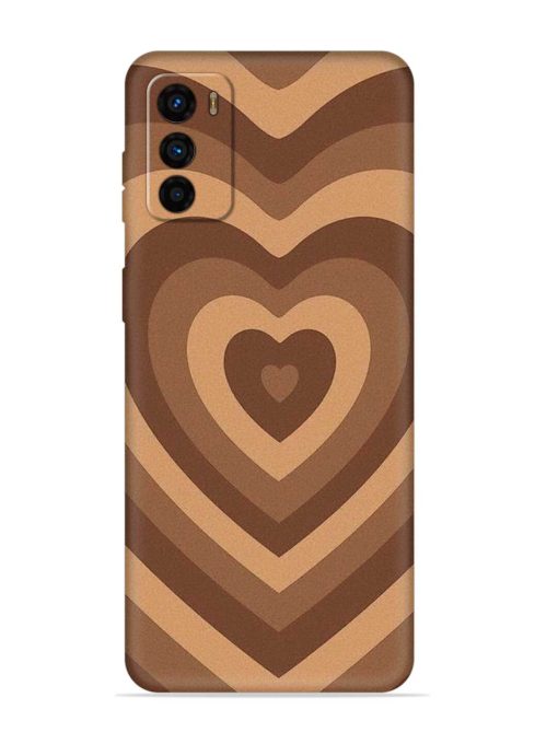 Brown Heart Embossed Soft Silicone Case for Motorola Moto G42 Zapvi