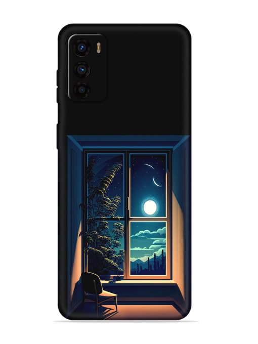 Night View At Window Embossed Soft Silicone Case for Motorola Moto G42