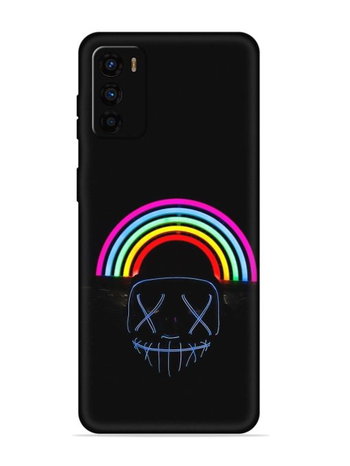 Mask Rainbow Embossed Soft Silicone Case for Motorola Moto G42