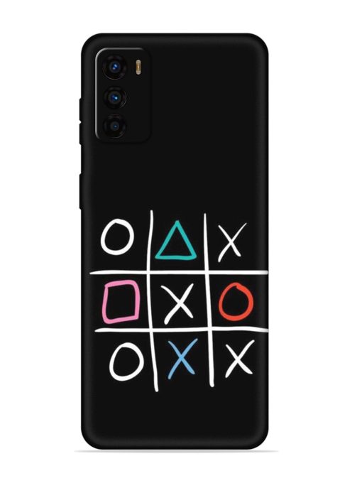 Super Neon Tic-Tac-Toe Embossed Soft Silicone Case for Motorola Moto G42