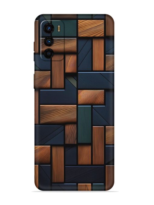 Wooden Background Cubes Embossed Soft Silicone Case for Motorola Moto G42