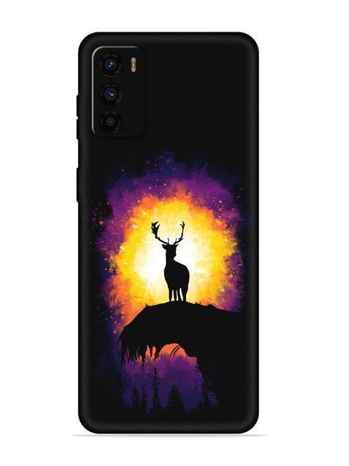 Elk Animal Art Embossed Soft Silicone Case for Motorola Moto G42 Zapvi