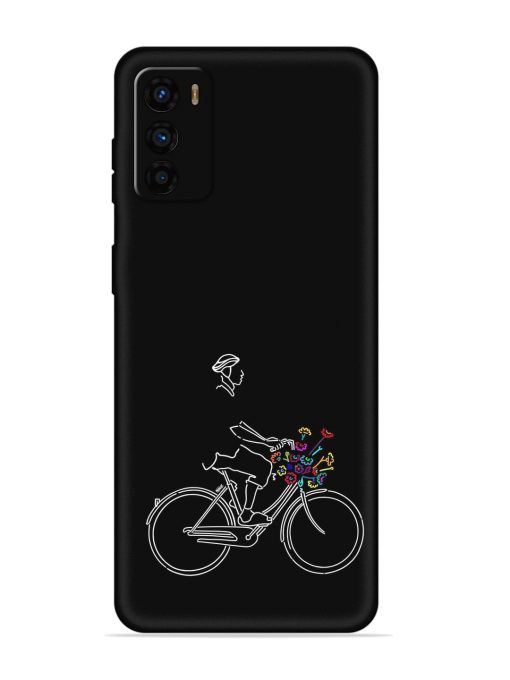 Minimalist Cycle Art Embossed Soft Silicone Case for Motorola Moto G42 Zapvi