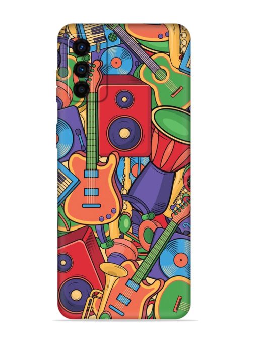 Colorful Music Art Embossed Soft Silicone Case for Motorola Moto G42