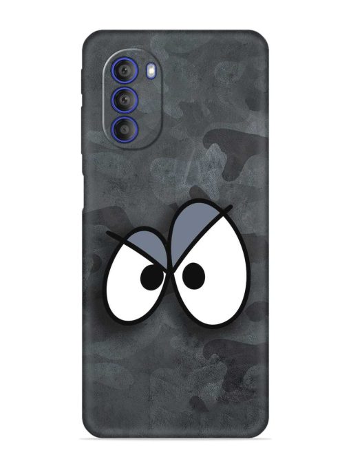 Big Eyes Night Mode Embossed Soft Silicone Case for Motorola Moto G51 (5G)