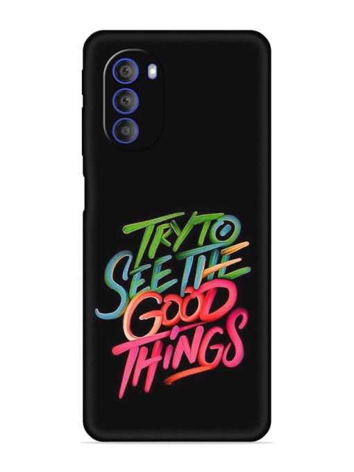 Try To See The Good Things Embossed Soft Silicone Case for Motorola Moto G51 (5G) Zapvi