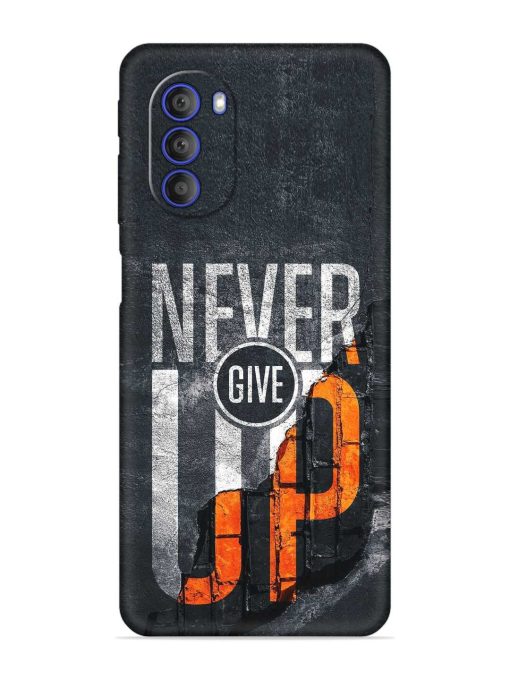 Never Give Up Embossed Soft Silicone Case for Motorola Moto G51 (5G) Zapvi