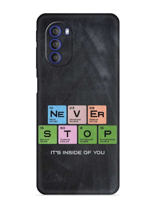 Never Stop It'S Inside Of You Embossed Soft Silicone Case for Motorola Moto G51 (5G) Zapvi