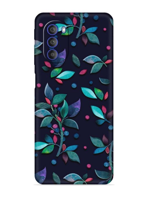 Decorative Watercolor Flower Embossed Soft Silicone Case for Motorola Moto G51 (5G) Zapvi