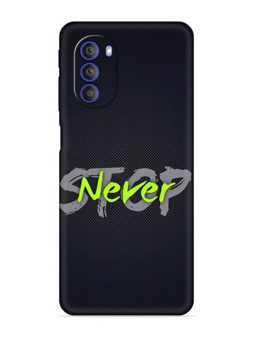 Never Stop Embossed Soft Silicone Case for Motorola Moto G51 (5G) Zapvi