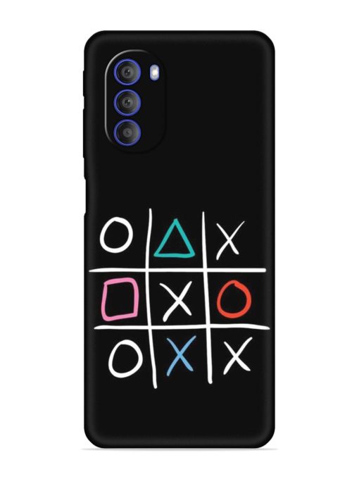 Super Neon Tic-Tac-Toe Embossed Soft Silicone Case for Motorola Moto G51 (5G) Zapvi