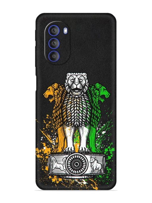 Pillars Of Ashoka Embossed Soft Silicone Case for Motorola Moto G51 (5G)