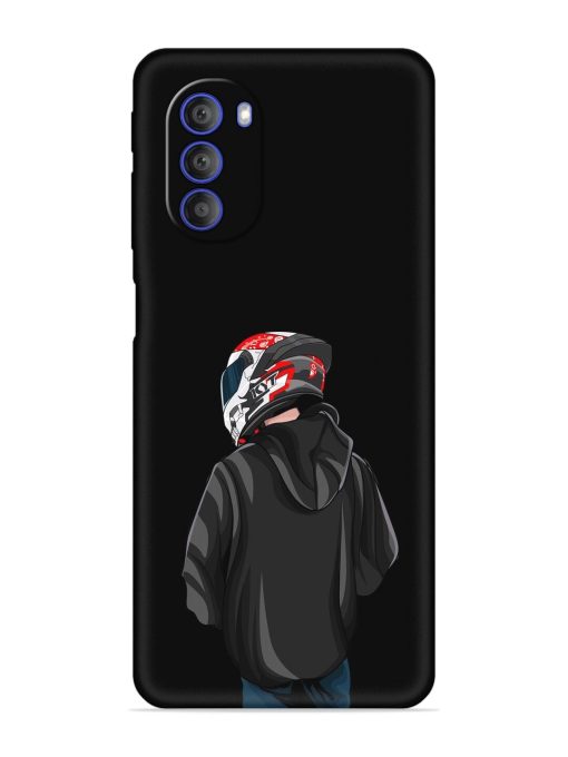 Motorcycle Rider Embossed Soft Silicone Case for Motorola Moto G51 (5G) Zapvi