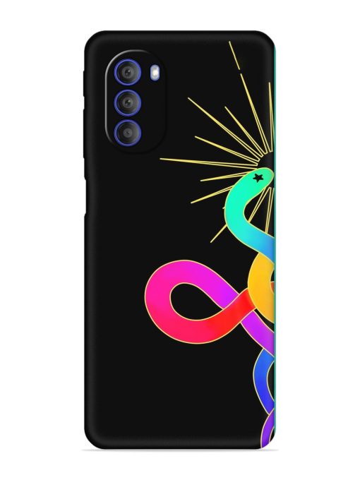 Art Geometric Abstraction Embossed Soft Silicone Case for Motorola Moto G51 (5G)