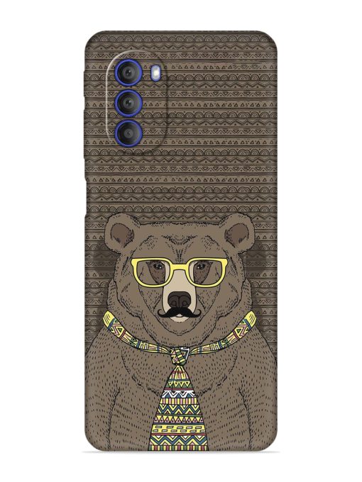 Grizzly Bear Embossed Soft Silicone Case for Motorola Moto G51 (5G) Zapvi