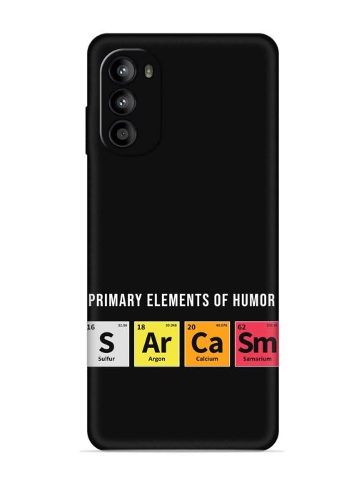 Primary Elements Humor Embossed Soft Silicone Case for Motorola Moto G52 Zapvi