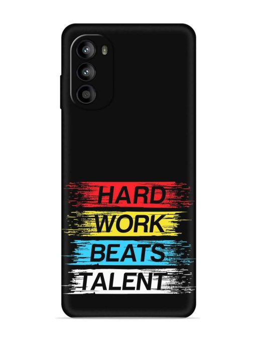 Hard Work Beats Embossed Soft Silicone Case for Motorola Moto G52 Zapvi