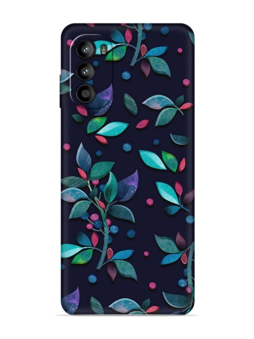 Decorative Watercolor Flower Embossed Soft Silicone Case for Motorola Moto G52 Zapvi