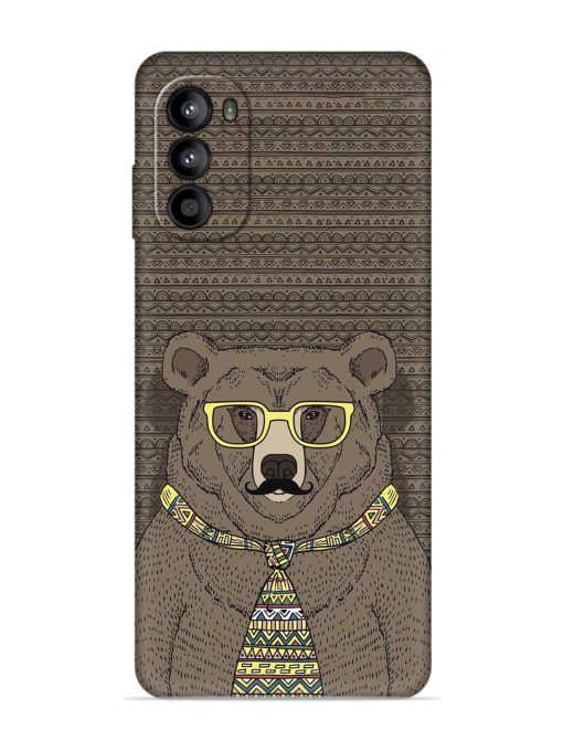 Grizzly Bear Embossed Soft Silicone Case for Motorola Moto G52