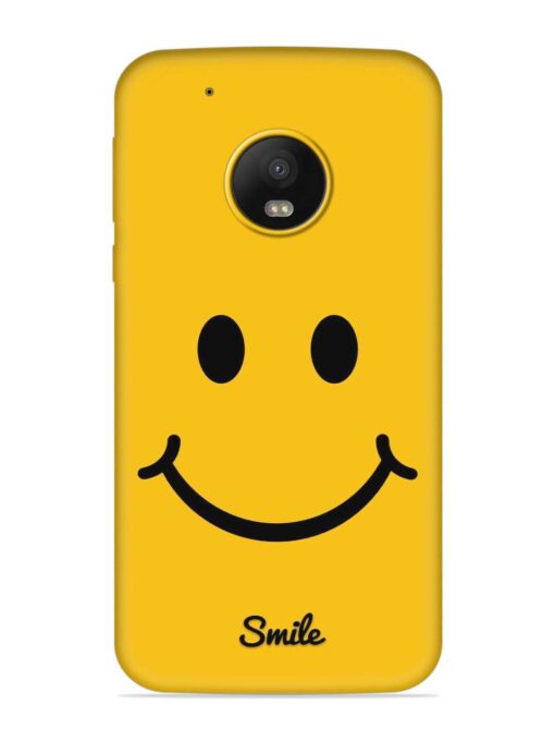 Yellow Smiley Embossed Soft Silicone Case for Motorola Moto G5 Plus Zapvi