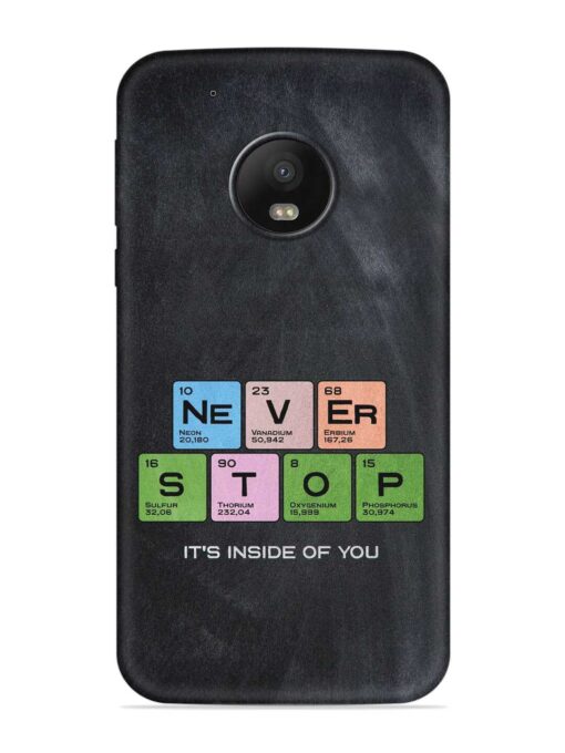 Never Stop It'S Inside Of You Embossed Soft Silicone Case for Motorola Moto G5 Plus Zapvi