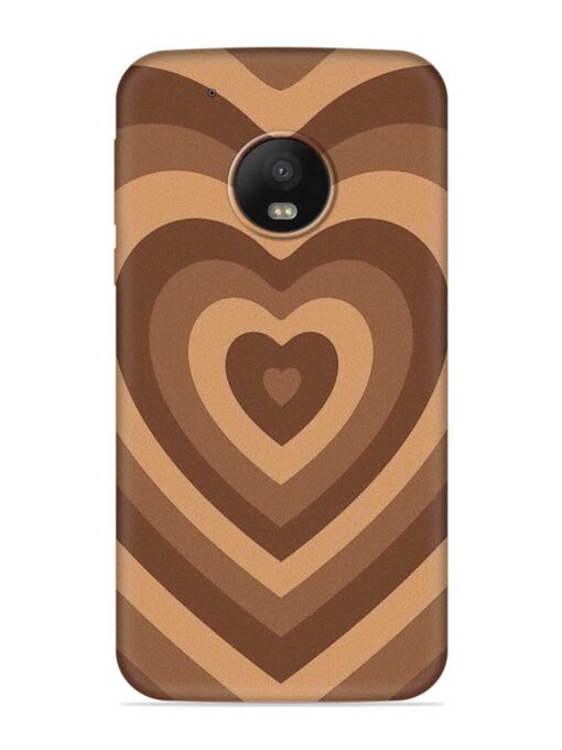 Brown Heart Embossed Soft Silicone Case for Motorola Moto G5 Plus Zapvi