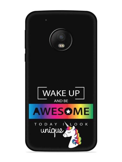 Inspirational Quote Unicorn Embossed Soft Silicone Case for Motorola Moto G5 Plus Zapvi