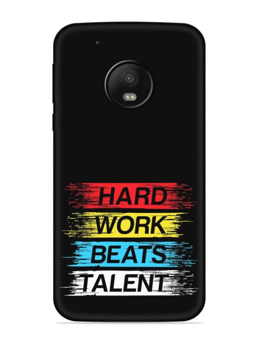 Hard Work Beats Embossed Soft Silicone Case for Motorola Moto G5 Plus