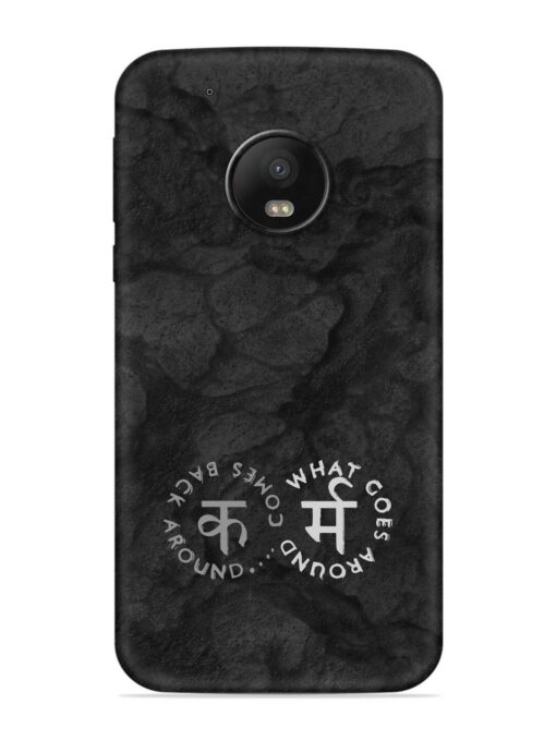 Karma Hindi Word Embossed Soft Silicone Case for Motorola Moto G5 Plus