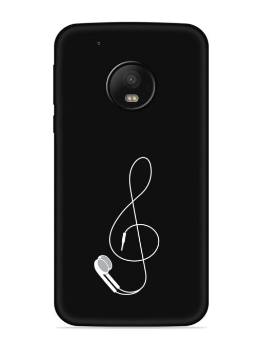 Music Earphone Vector Embossed Soft Silicone Case for Motorola Moto G5 Plus