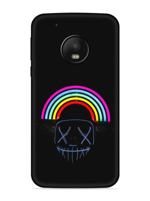 Mask Rainbow Embossed Soft Silicone Case for Motorola Moto G5 Plus Zapvi