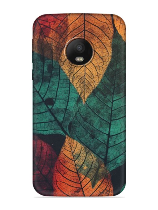 Leaves Artwork Embossed Soft Silicone Case for Motorola Moto G5 Plus